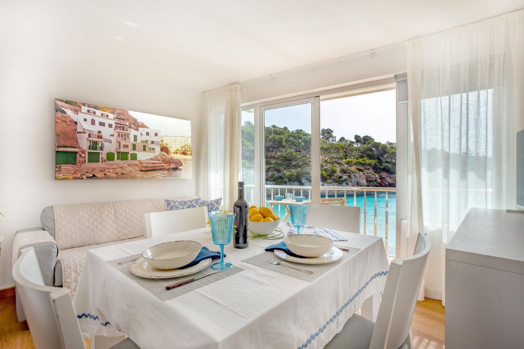 Chalet Cal Tio Miquel direkt am Meer, mit Wifi Santanyí Exterior foto